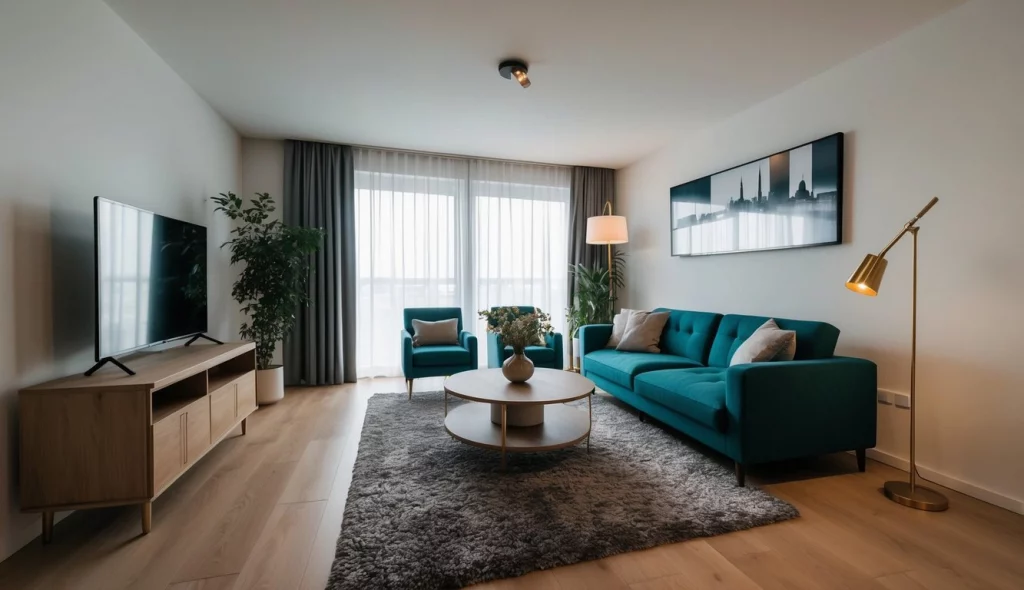 Eine möblierte Wohnung in Schenefeld wird für die Vermietung vorbereitet.