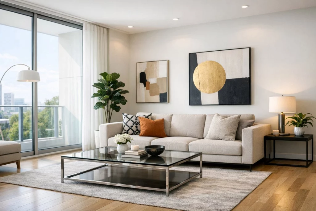 Ein modernes Wohnzimmer